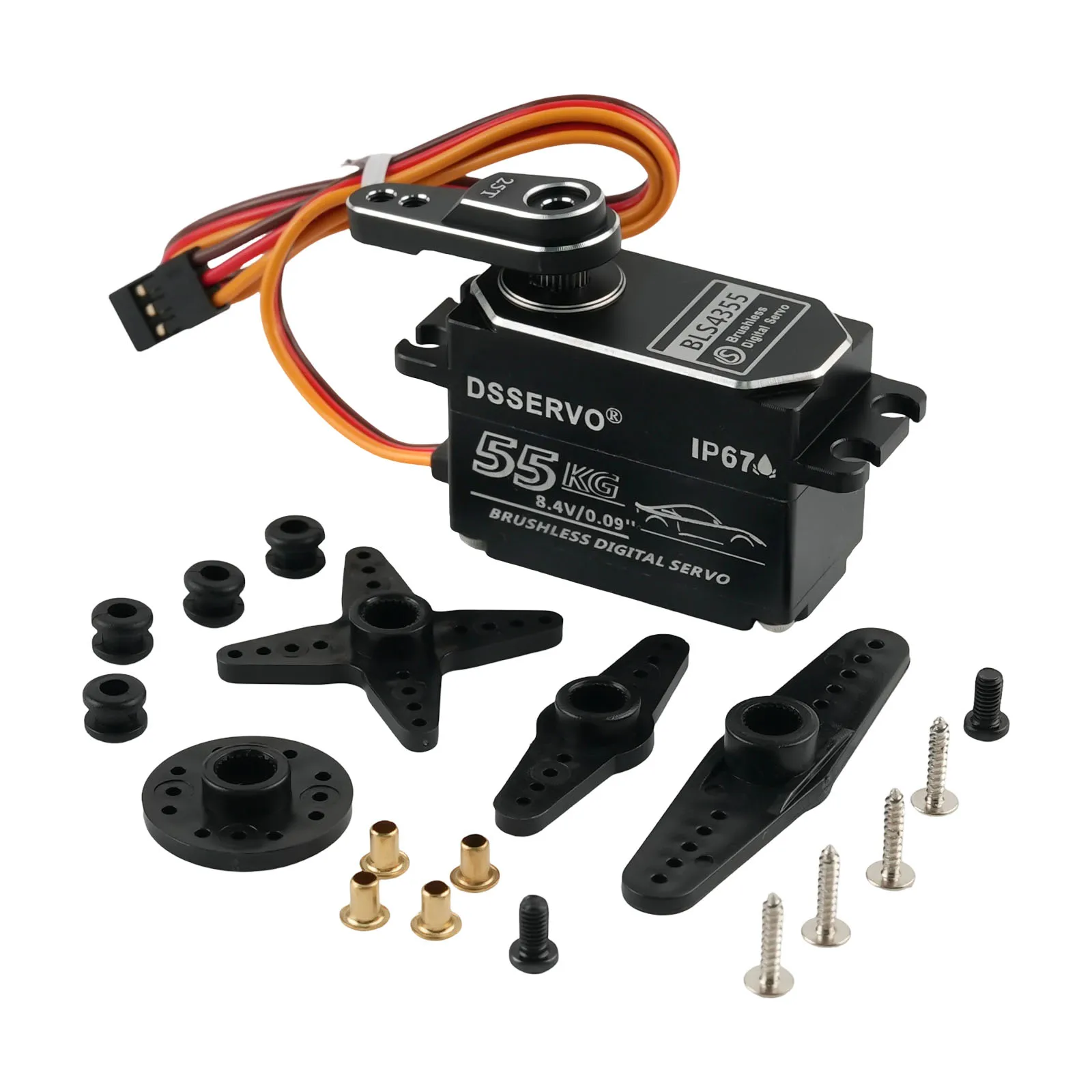 Короткий бесщеточный цифровой сервопривод BLS4355 55 кг, цельнометаллический, 180° ° Сервоприводы с регулировкой угла наклона, детали для самостоятельной сборки радиоуправляемых роботов/моделей автомобилей
Короткий бесщеточный цифровой сервопривод BLS4355 55 кг, цельнометаллический, 180° ° Сервоприводы с регулировкой угла наклона, детали для самостоятельной сборки радиоуправляемых роботов/моделей автомобилей