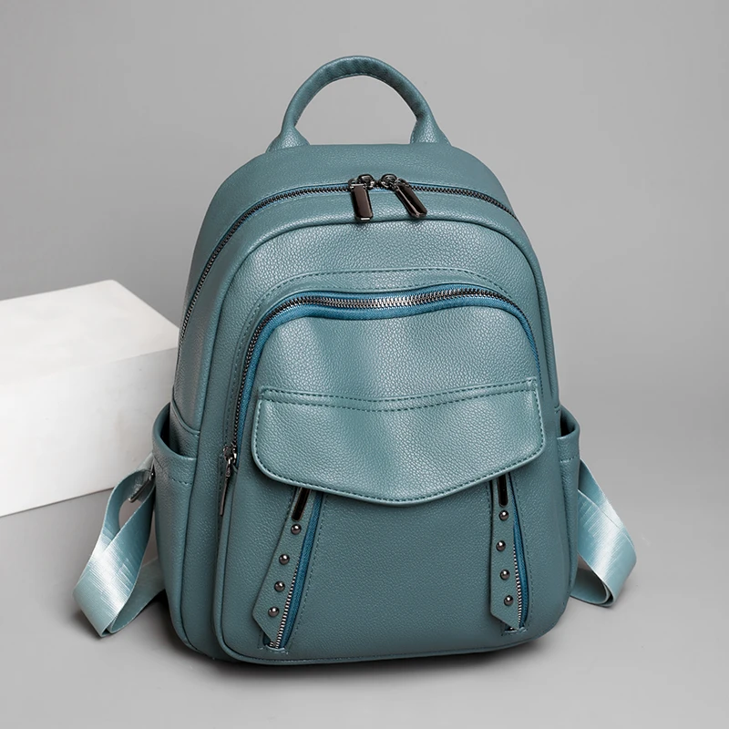 Women's Backpack Fashion and Elegant Bag Soft Leather Solid Backpack Zipper Comfortable Bag for Ladies Designer Travel Backpack
Women's Backpack Fashion and Elegant Bag Soft Leather Solid Backpack Zipper Comfortable Bag for Ladies Designer Travel Backpack