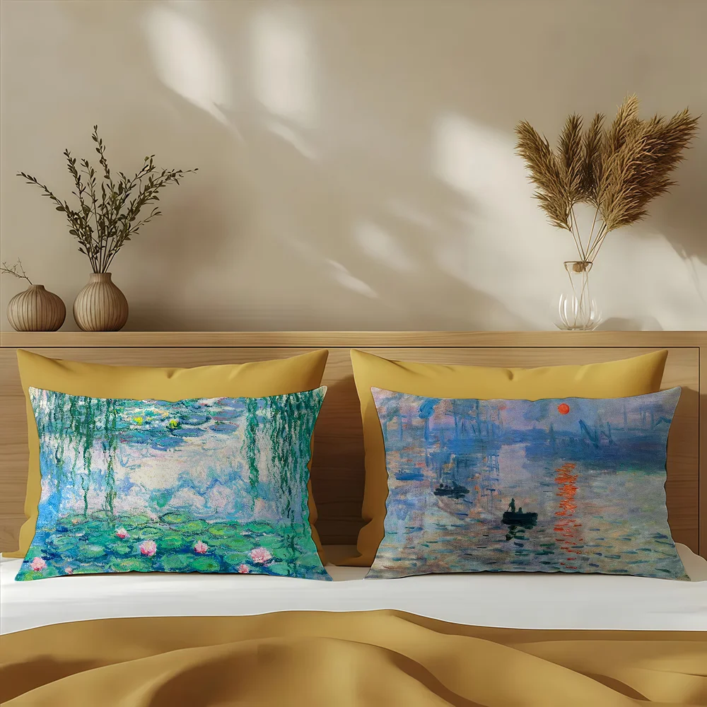 Art W-Water Lilies C-Claudes M-Monet Cushion Sofa Living Room Office Rectangle Pillow Cover Home Coffee Shop Bedding Hit Product
Art W-Water Lilies C-Claudes M-Monet Cushion Sofa Living Room Office Rectangle Pillow Cover Home Coffee Shop Bedding Hit Product