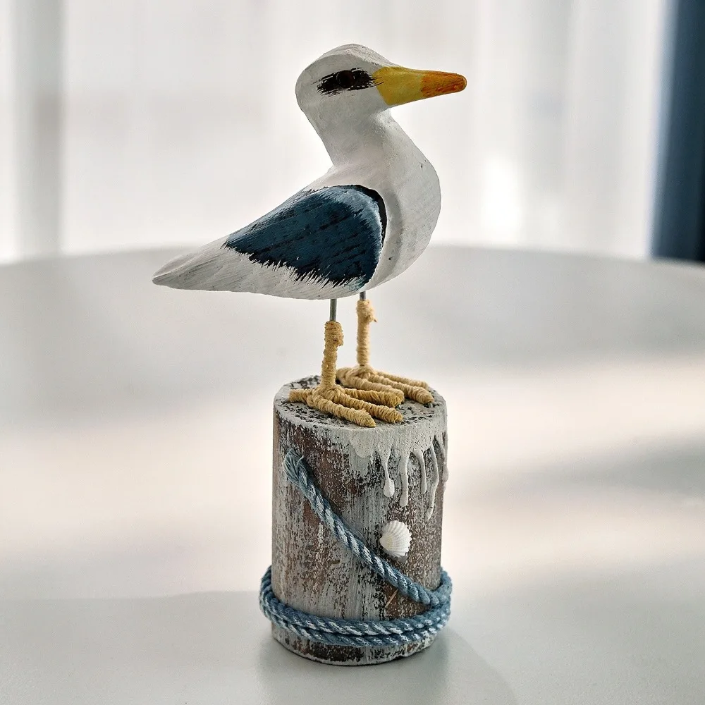 Elegant Mediterranean Style Wooden Seagull Craft Handmade Seaside Theme Seabird Ornament Vintage Seagull Model Coffee Table
Elegant Mediterranean Style Wooden Seagull Craft Handmade Seaside Theme Seabird Ornament Vintage Seagull Model Coffee Table