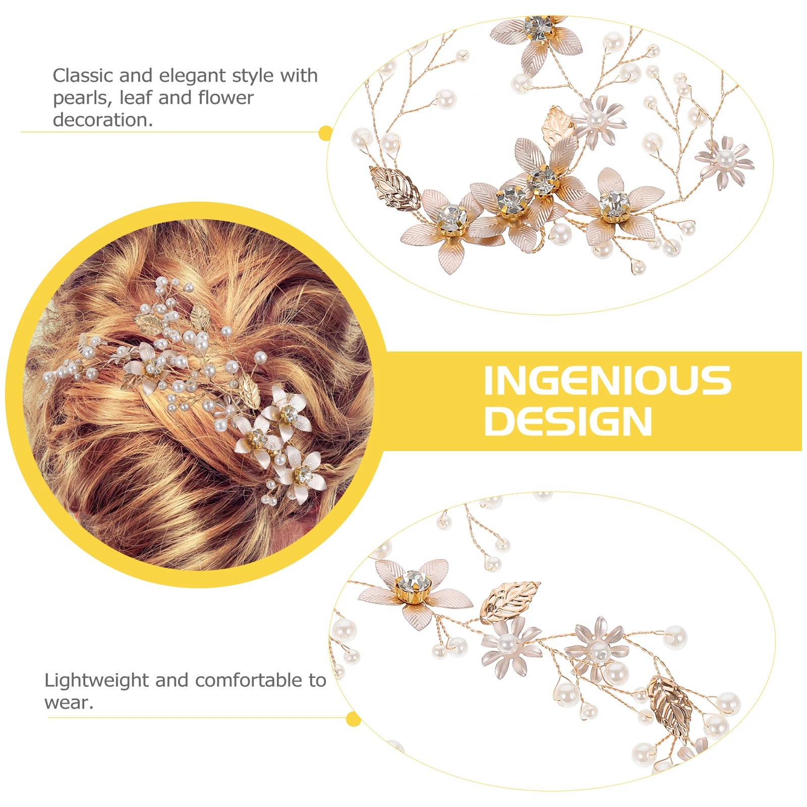 Headbands Hairband Embellished Accessories for Wedding Girl Golden Decor Bride 
Headbands Hairband Embellished Accessories for Wedding Girl Golden Decor Bride