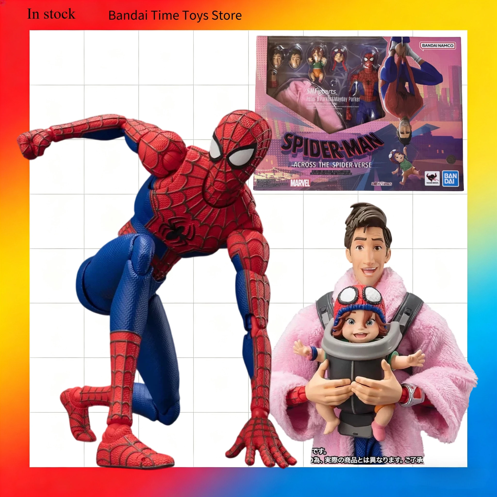 Original BANDAI S.H.Figuarts SHF Peter B Parker Mayday Parker Spider Man Parallel Universe Action Figures Model Collectible Toy
Original BANDAI S.H.Figuarts SHF Peter B Parker Mayday Parker Spider Man Parallel Universe Action Figures Model Collectible Toy