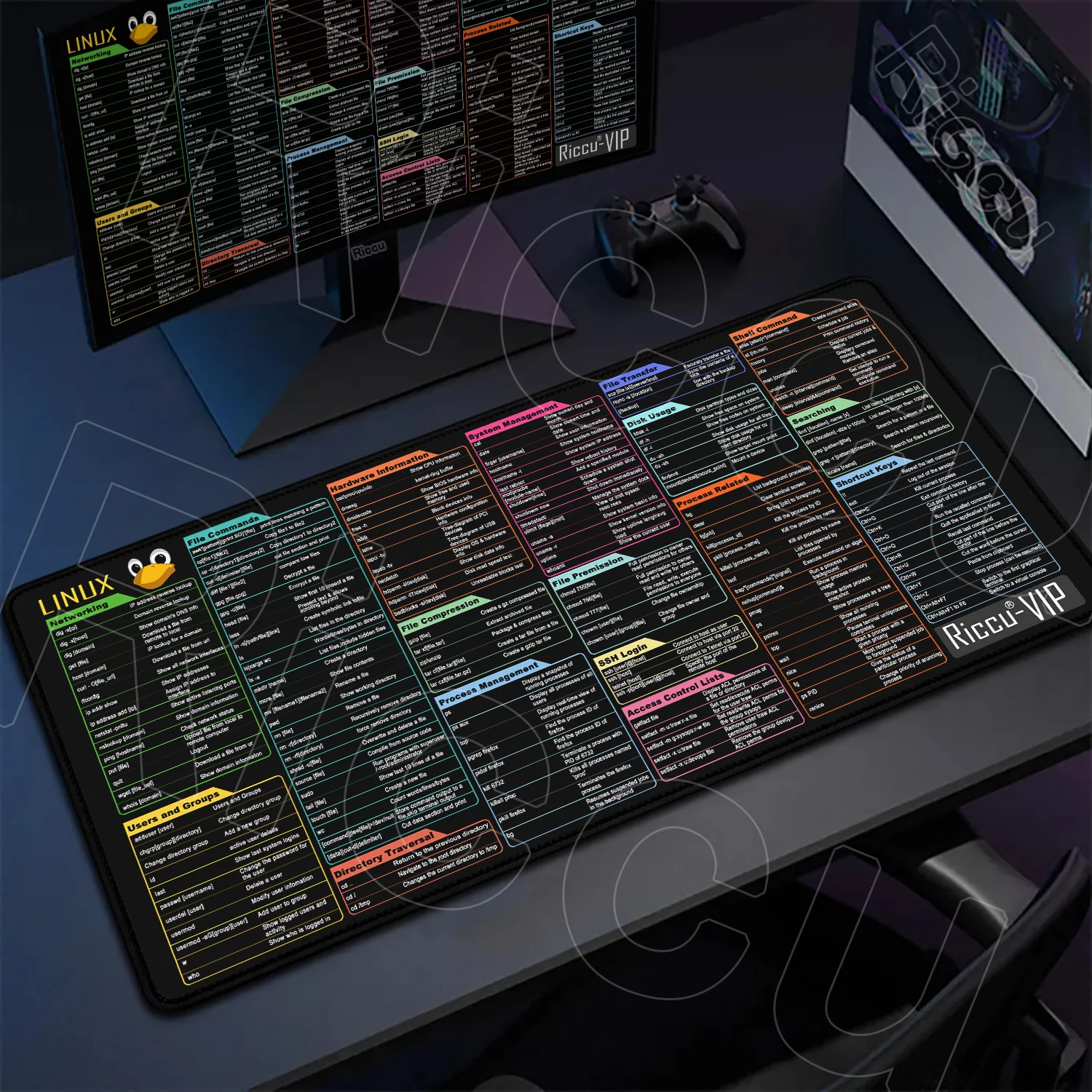 Riccu Mouse Pad Linux Commands Line Rug Large Mousepad Shortcuts for Red Hat Ubuntu OpenSUSE Arch Debian Unix Programmer Deskmat
Riccu Mouse Pad Linux Commands Line Rug Large Mousepad Shortcuts for Red Hat Ubuntu OpenSUSE Arch Debian Unix Programmer Deskmat