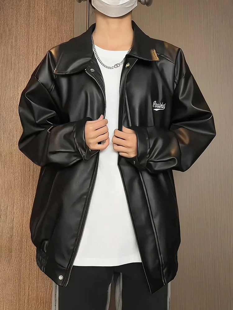 Стильная мужская кожаная куртка в американском бейсбольном стиле, осенне-весенняя верхняя одежда из дышащего полиэфирного волокна на молнии
Стильная мужская кожаная куртка в американском бейсбольном стиле, осенне-весенняя верхняя одежда из дышащего полиэфирного волокна на молнии