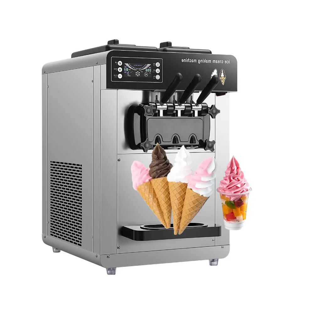 Commercial Tabletop Chinese Softserve Softice Softy Icecream Ice-cream Making 3 Flavor Soft Serve Ice Cream Maker Machine Price
Commercial Tabletop Chinese Softserve Softice Softy Icecream Ice-cream Making 3 Flavor Soft Serve Ice Cream Maker Machine Price
