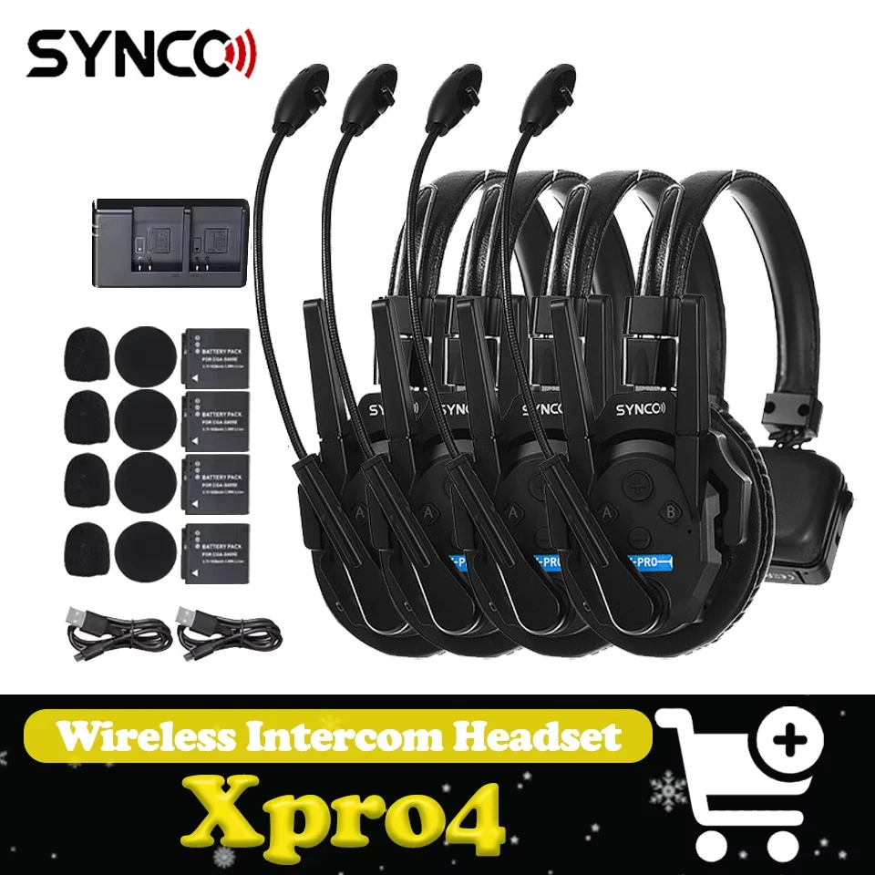 Synco Xtalk Xpro4 2.4GHz Communication System 4 user Team Wireless Intercom Headset 3.5m Real-time Monitoring
Synco Xtalk Xpro4 2.4GHz Communication System 4 user Team Wireless Intercom Headset 3.5m Real-time Monitoring