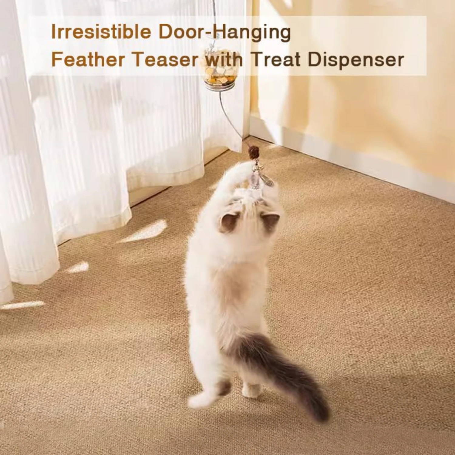 Enhance Your Cat's Playtime Experience with this Colorful, Durable, and Fun Hanging Cat Toy! Keep Your Feline Companion Active a
Enhance Your Cat's Playtime Experience with this Colorful, Durable, and Fun Hanging Cat Toy! Keep Your Feline Companion Active a