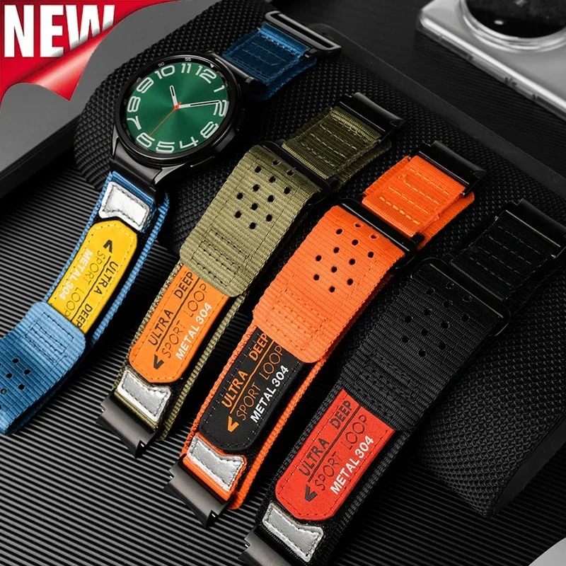 No Gaps Nylon Strap for Samsung Galaxy Watch 6 5 4 40mm 44mm Band Metal Connector Bracelet for Galaxy Watch 6 4Classic 43mm 47mm
No Gaps Nylon Strap for Samsung Galaxy Watch 6 5 4 40mm 44mm Band Metal Connector Bracelet for Galaxy Watch 6 4Classic 43mm 47mm