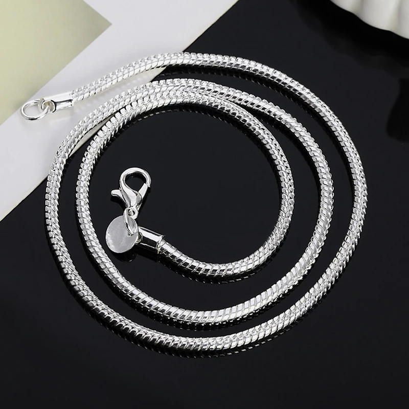 AGTEFFER 925 Silver 1MM/2MM/3MM Snake Chain Necklace For Men Women Silver Necklaces Fashion Jewelry
AGTEFFER 925 Silver 1MM/2MM/3MM Snake Chain Necklace For Men Women Silver Necklaces Fashion Jewelry