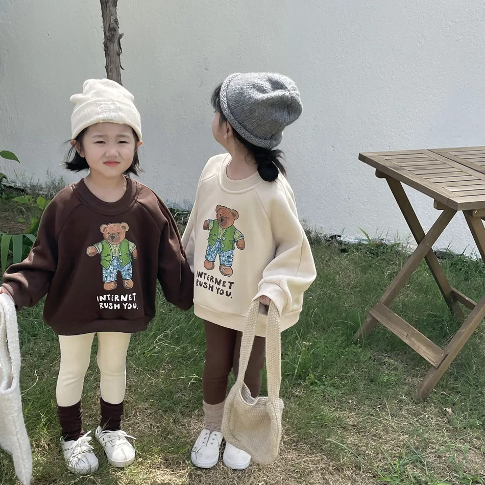 Children's Winter New Plush Sweater for Boys and Girls Korean Version Loose Cartoon Print Teddy Bear Sweater
Children's Winter New Plush Sweater for Boys and Girls Korean Version Loose Cartoon Print Teddy Bear Sweater