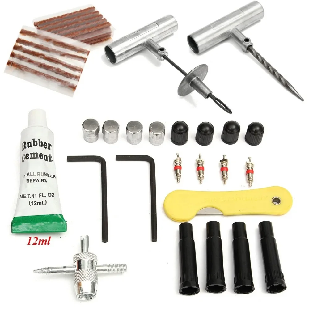 Set of 35pc Tubeless Tyre Repair Kit Hand Tool Vehicle Car Wheel Tires Puncture
Set of 35pc Tubeless Tyre Repair Kit Hand Tool Vehicle Car Wheel Tires Puncture