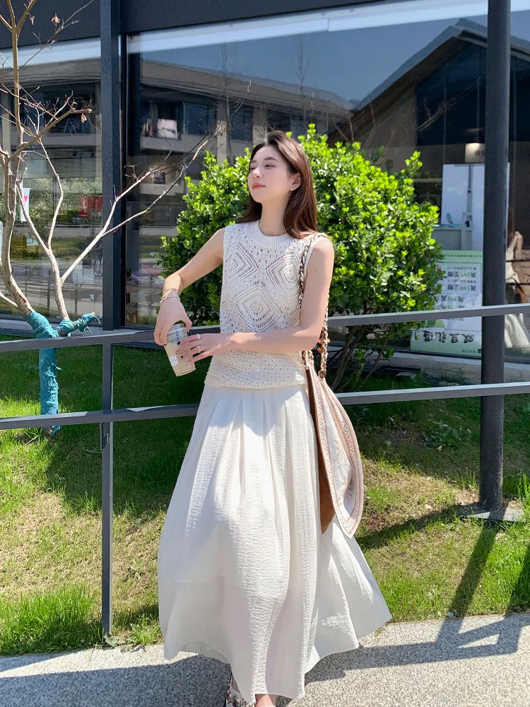 Twins Flirtation High Waist A-Line Midi Skirt Women's Ele Skirt Korean Sle Commute Stand Fit Mid-Length
Twins Flirtation High Waist A-Line Midi Skirt Women's Ele Skirt Korean Sle Commute Stand Fit Mid-Length