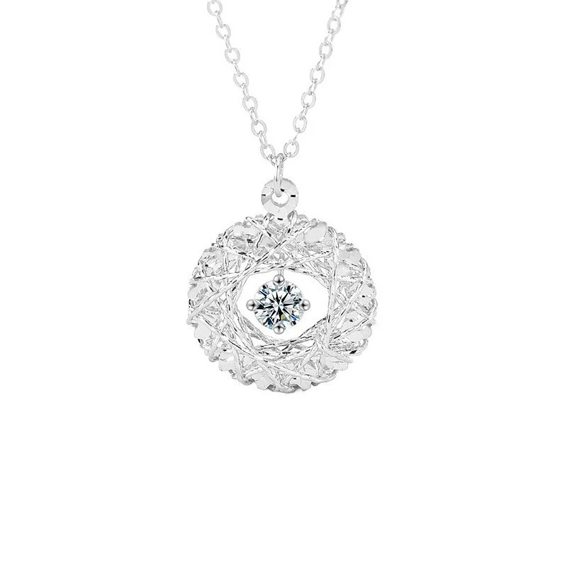 ZFSILVER Fashion s925 Silver Trendy Luxury Moissanite Design Nest Necklace For Charm Women Accessories Party Jewelry Gift XMZ200
ZFSILVER Fashion s925 Silver Trendy Luxury Moissanite Design Nest Necklace For Charm Women Accessories Party Jewelry Gift XMZ200