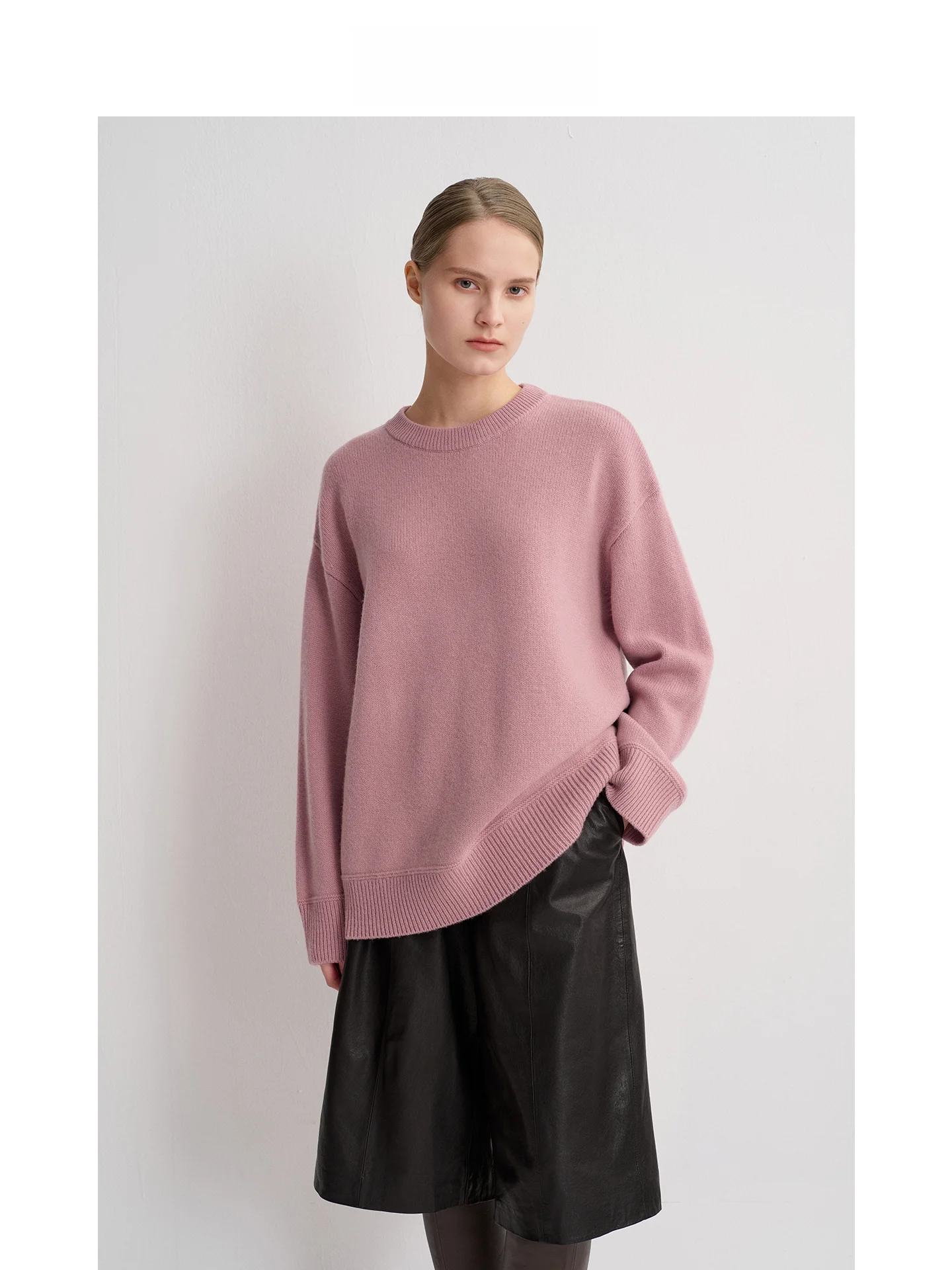 Mincollection Women's Full Wool Sweater round Ne Pullover Loose Fit Relaxing Sle Pink Camere Knitted Winter Coat
Mincollection Women's Full Wool Sweater round Ne Pullover Loose Fit Relaxing Sle Pink Camere Knitted Winter Coat