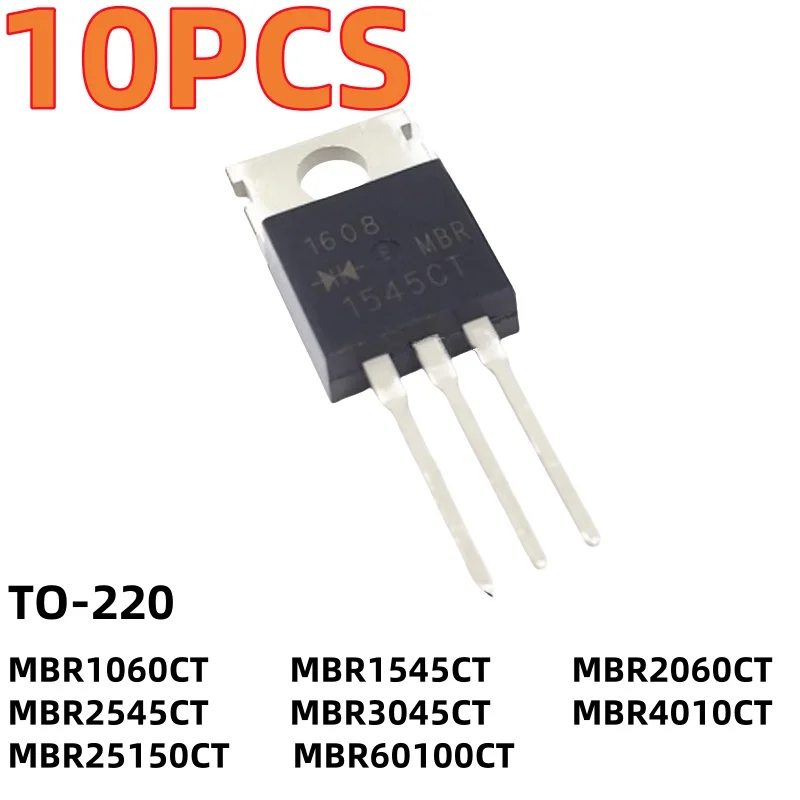 10PCS TO-220 Schottky Diode MBR Series MBR1060CT MBR1545CT MBR2060CT MBR2545CT MBR3045CT MBR4010CT MBR25150CT MBR60100CT
10PCS TO-220 Schottky Diode MBR Series MBR1060CT MBR1545CT MBR2060CT MBR2545CT MBR3045CT MBR4010CT MBR25150CT MBR60100CT