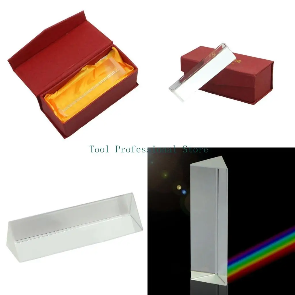 57QF 10CM Optical Glass Triple Triangular Prism Physics Light Spectrum 4 in
57QF 10CM Optical Glass Triple Triangular Prism Physics Light Spectrum 4 in