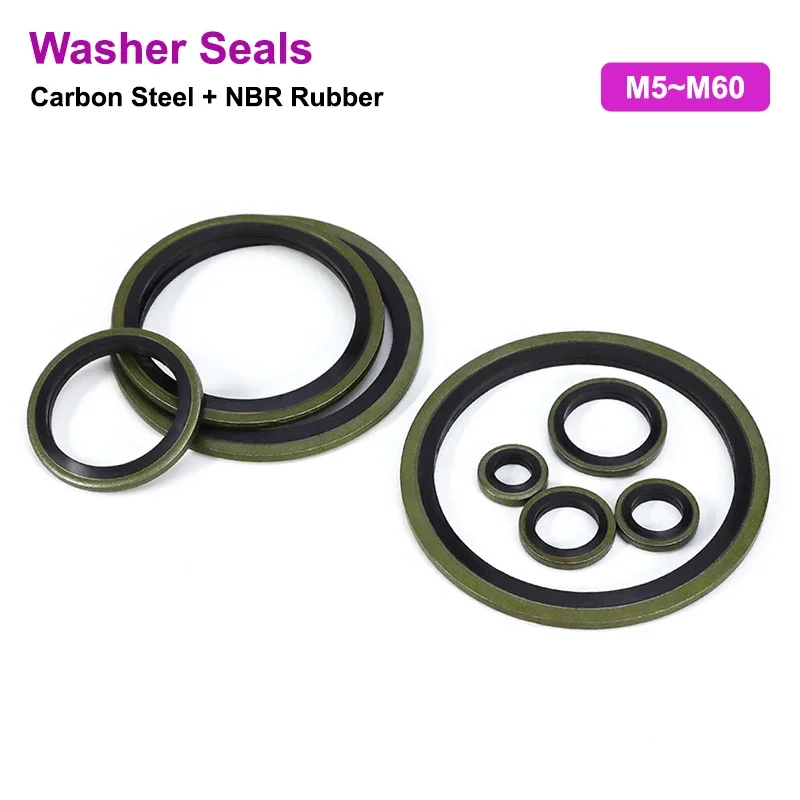 Washer Seal M5 M6 M8 M10 M12 M14 M16 M18 M20~M60 Bonded Washer Metal Rubber Oil Drain Plug Gasket Sealing O Ring Assortment Set
Washer Seal M5 M6 M8 M10 M12 M14 M16 M18 M20~M60 Bonded Washer Metal Rubber Oil Drain Plug Gasket Sealing O Ring Assortment Set