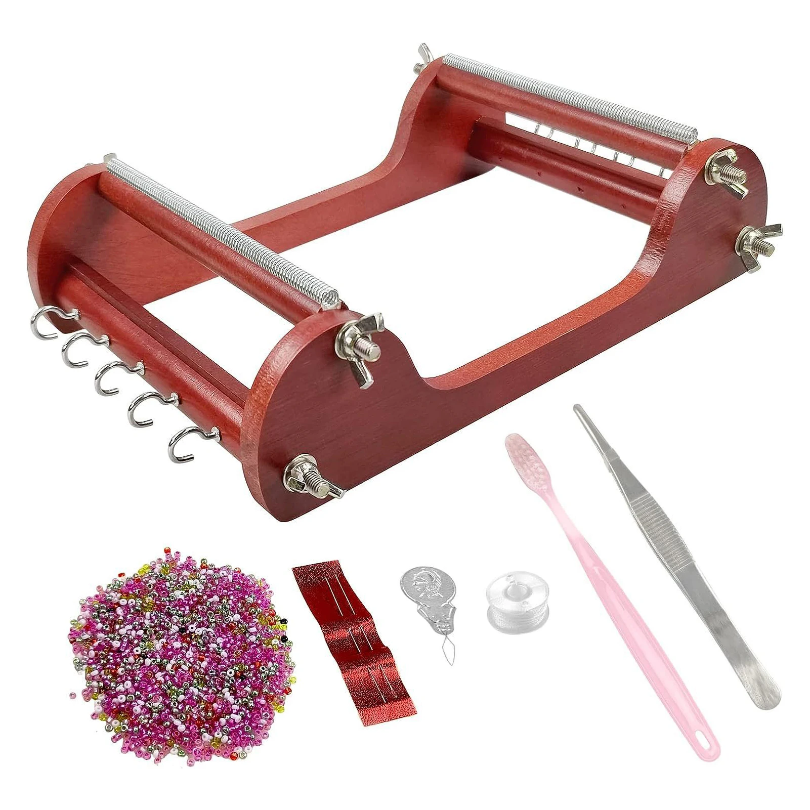 Wood Bead Weaving Tool Beading Machine Vintage Inspired Wood Beads include Beads Threads Needle for Bracelets Necklaces
Wood Bead Weaving Tool Beading Machine Vintage Inspired Wood Beads include Beads Threads Needle for Bracelets Necklaces