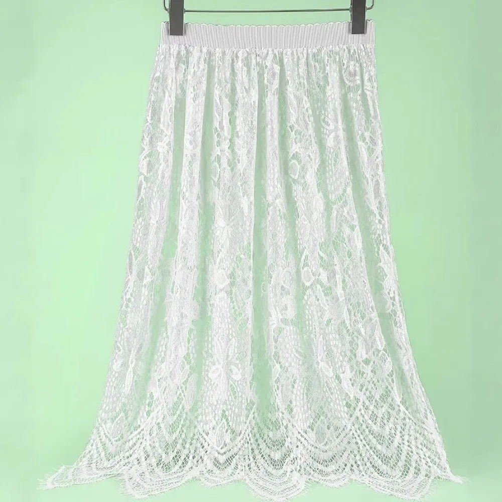 Elegant Transparent Lace Mesh Skirt Black White Long Tulle Skirt Irregular Cover Up Skirt Girl
Elegant Transparent Lace Mesh Skirt Black White Long Tulle Skirt Irregular Cover Up Skirt Girl