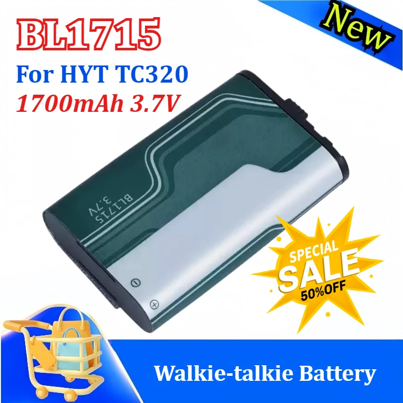 1700mAh 3.7V New BL1715 High Quality Lithium-ion Battery for HYT TC320 Walkie-talkie Battery
1700mAh 3.7V New BL1715 High Quality Lithium-ion Battery for HYT TC320 Walkie-talkie Battery
