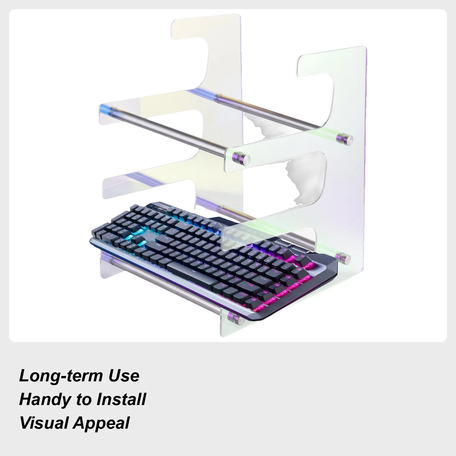 3-Tier Acrylic Keyboard Display Stand Mechanical Keyboard Storage Rack Colorful Stand Keyboard Holder Acrylic Storage Stand
3-Tier Acrylic Keyboard Display Stand Mechanical Keyboard Storage Rack Colorful Stand Keyboard Holder Acrylic Storage Stand