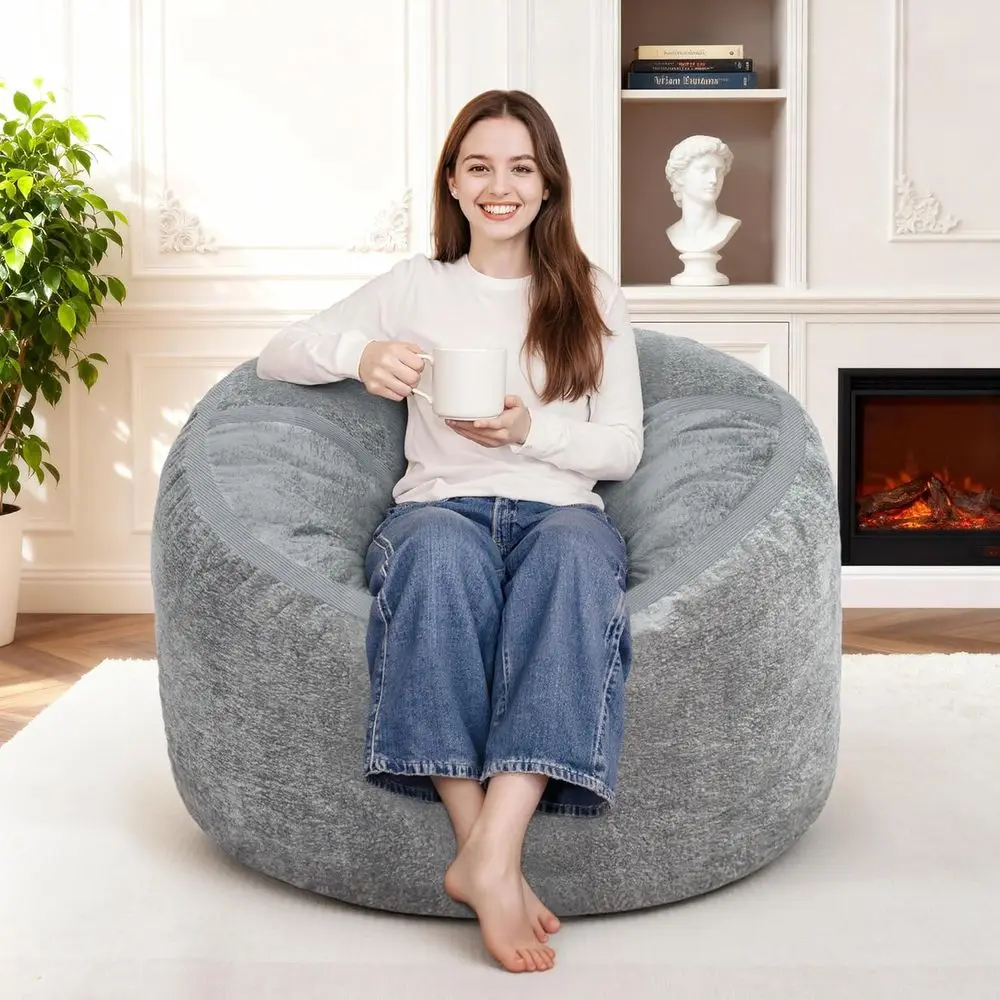Гигантские кресла-мешки для взрослых с наполнителем из пены с эффектом памяти, диван-мешок для гостиной, игровой комнаты, спальни
Гигантские кресла-мешки для взрослых с наполнителем из пены с эффектом памяти, диван-мешок для гостиной, игровой комнаты, спальни