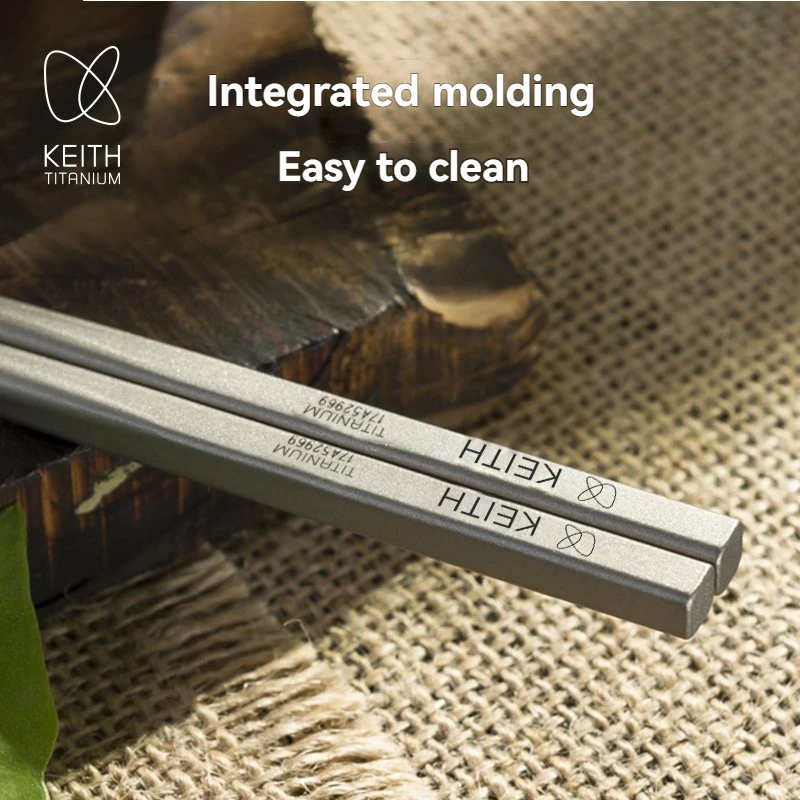 KEITH Titanium Chopsticks Ti5620 Outdoor Portable Household Anti-slip Camping Pure Titanium Tableware, Titanium Metal Chopsticks
KEITH Titanium Chopsticks Ti5620 Outdoor Portable Household Anti-slip Camping Pure Titanium Tableware, Titanium Metal Chopsticks