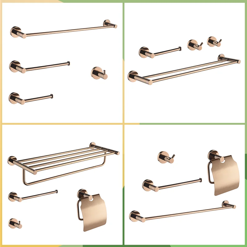 Rose Gold Bathroom Hardware Pendant Accessories Set 304 Stainless Steel Bath Towel Rack Robe Hook Bathroom Shelf Accessories
Rose Gold Bathroom Hardware Pendant Accessories Set 304 Stainless Steel Bath Towel Rack Robe Hook Bathroom Shelf Accessories
