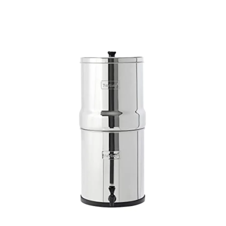 Gravity-Fed Stainless Steel Countertop Water Filter System 2.25 Gallon with 2 Black BB9-2 Filters for Home Kitchen Use
Gravity-Fed Stainless Steel Countertop Water Filter System 2.25 Gallon with 2 Black BB9-2 Filters for Home Kitchen Use