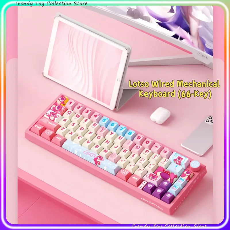 Механическая клавиатура Strawberry Bear с проводным подключением, 66 клавиш, оригинальный продукт Disney, для офиса и игр, для ноутбуков и настольных ПК, подарок
Механическая клавиатура Strawberry Bear с проводным подключением, 66 клавиш, оригинальный продукт Disney, для офиса и игр, для ноутбуков и настольных ПК, подарок