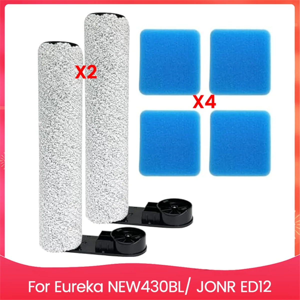 ABUA Replacement Brush Roller & Sponge Filter Set for NEW430BL/for ED12 Vacuum Cleaner(2 Brush Rollers+4 Sponges)
ABUA Replacement Brush Roller & Sponge Filter Set for NEW430BL/for ED12 Vacuum Cleaner(2 Brush Rollers+4 Sponges)
