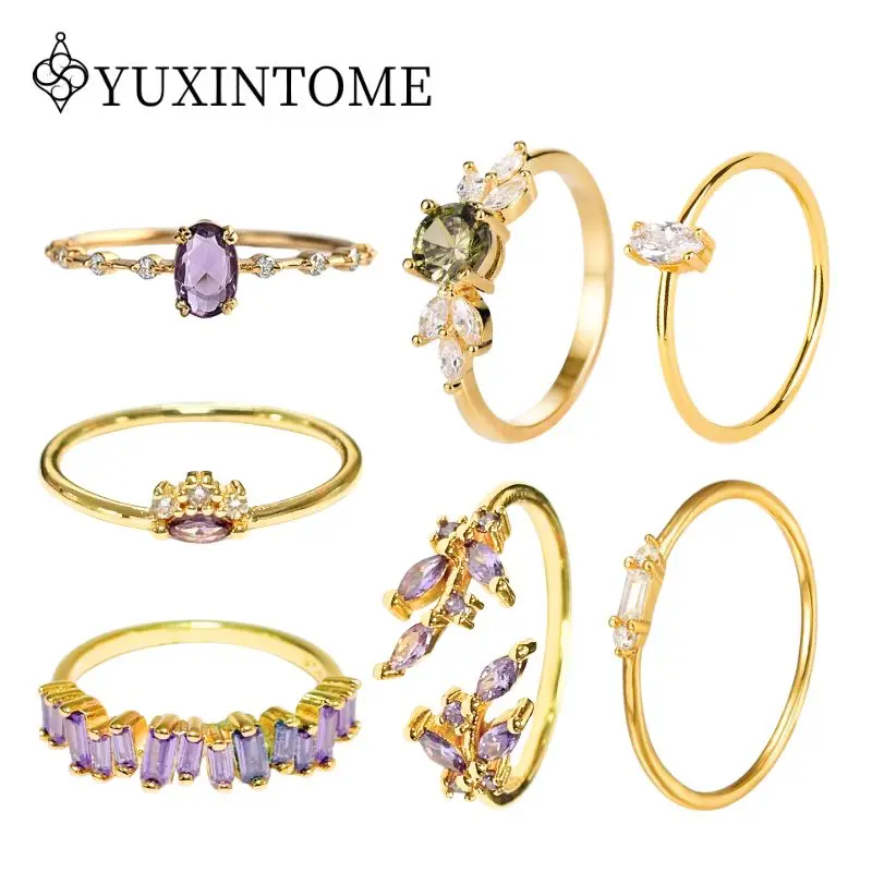 YUXINTOMEHot Sale 24K Gold Plated Geometric Amethyst White Zircon Ring For Women Luxury Couple Wedding Ring Fashion Jewelry Gift
YUXINTOMEHot Sale 24K Gold Plated Geometric Amethyst White Zircon Ring For Women Luxury Couple Wedding Ring Fashion Jewelry Gift