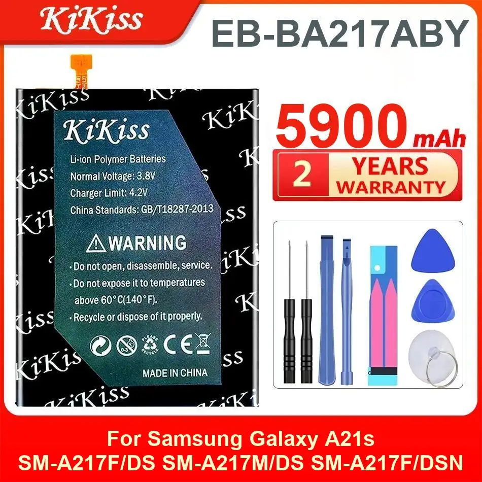 5900Mah Kikiss Battery EB-BA217ABY For Samsung Galaxy A21s SM-A217F/DS SM-A217M/DS SM-A217F/DSN
5900Mah Kikiss Battery EB-BA217ABY For Samsung Galaxy A21s SM-A217F/DS SM-A217M/DS SM-A217F/DSN