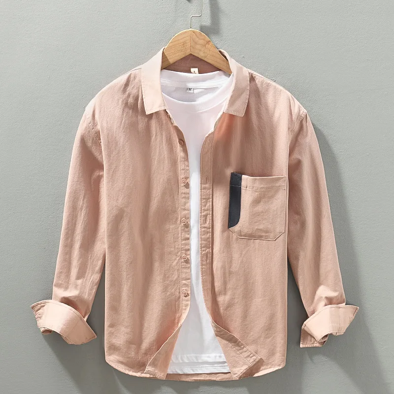 003 Comfortable Cotton Long Sleeve Shirts For Men Japan Fresh Style Chic Patchwork Pocket Simple Casual Loose Blouses Retro Tops
003 Comfortable Cotton Long Sleeve Shirts For Men Japan Fresh Style Chic Patchwork Pocket Simple Casual Loose Blouses Retro Tops