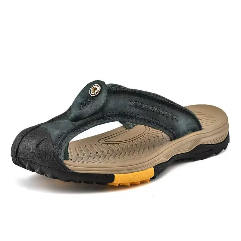 2025 Men's Leather Slippers High Quality Fashion Soft Sole Outdoor Light Leisure Personality Non-slip Beach Sandals Size 39-45
2025 Men's Leather Slippers High Quality Fashion Soft Sole Outdoor Light Leisure Personality Non-slip Beach Sandals Size 39-45