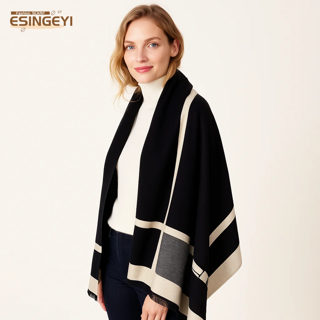 ESINGEYI 2025 зимние шарфы, пушистый шарф из искусственного кашемира, супер мягкий плюшевый зимний шарф для женщин, толстая теплая шаль 
ESINGEYI 2025 зимние шарфы, пушистый шарф из искусственного кашемира, супер мягкий плюшевый зимний шарф для женщин, толстая теплая шаль