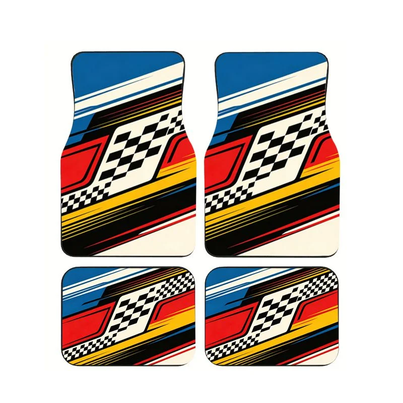 Retro Racing Checkered Flag Car Floor Mats 4Pcs Universal Non-slip Auto Carpets
Retro Racing Checkered Flag Car Floor Mats 4Pcs Universal Non-slip Auto Carpets
