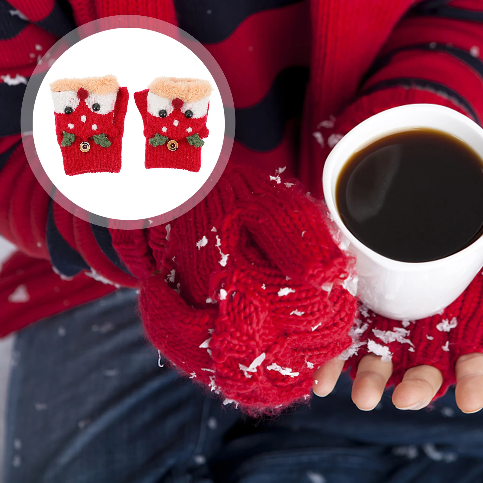 1 Pair Gloves Warm Thicken Mittens Flip-Top Christmas Cartoon Gloves Design Winter Outdoor Indoor Activities
1 Pair Gloves Warm Thicken Mittens Flip-Top Christmas Cartoon Gloves Design Winter Outdoor Indoor Activities