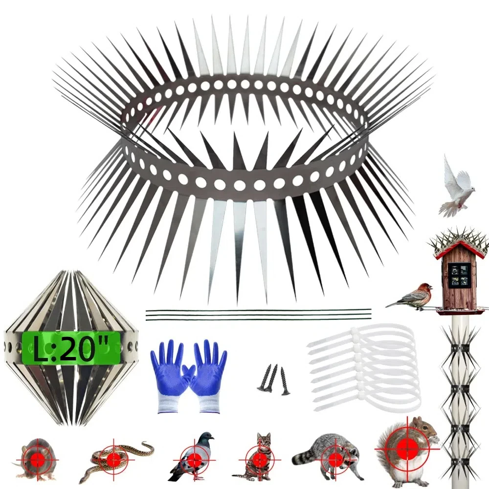 50cm Anti-Bird Spikes Stainless Steel Entangle Anti-bite Deterrent Straps Garden Fence Bird Scare Avoided Climbing Metal Fence
50cm Anti-Bird Spikes Stainless Steel Entangle Anti-bite Deterrent Straps Garden Fence Bird Scare Avoided Climbing Metal Fence