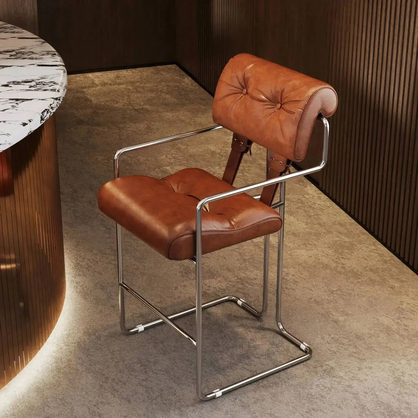 High Dining Metal Island Stainless Soft Steel Chair Bar Table Stool Table Home Backrest Cushion Chair Bars Front Desk Chairs
High Dining Metal Island Stainless Soft Steel Chair Bar Table Stool Table Home Backrest Cushion Chair Bars Front Desk Chairs