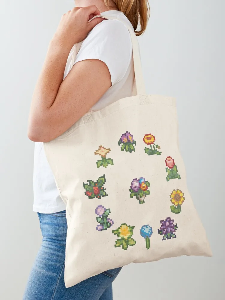 Flower Circle Bouquet Pixelated Stardew Valley Tote Bag Women's shopping bag free delivery bags sac pour femme
Flower Circle Bouquet Pixelated Stardew Valley Tote Bag Women's shopping bag free delivery bags sac pour femme