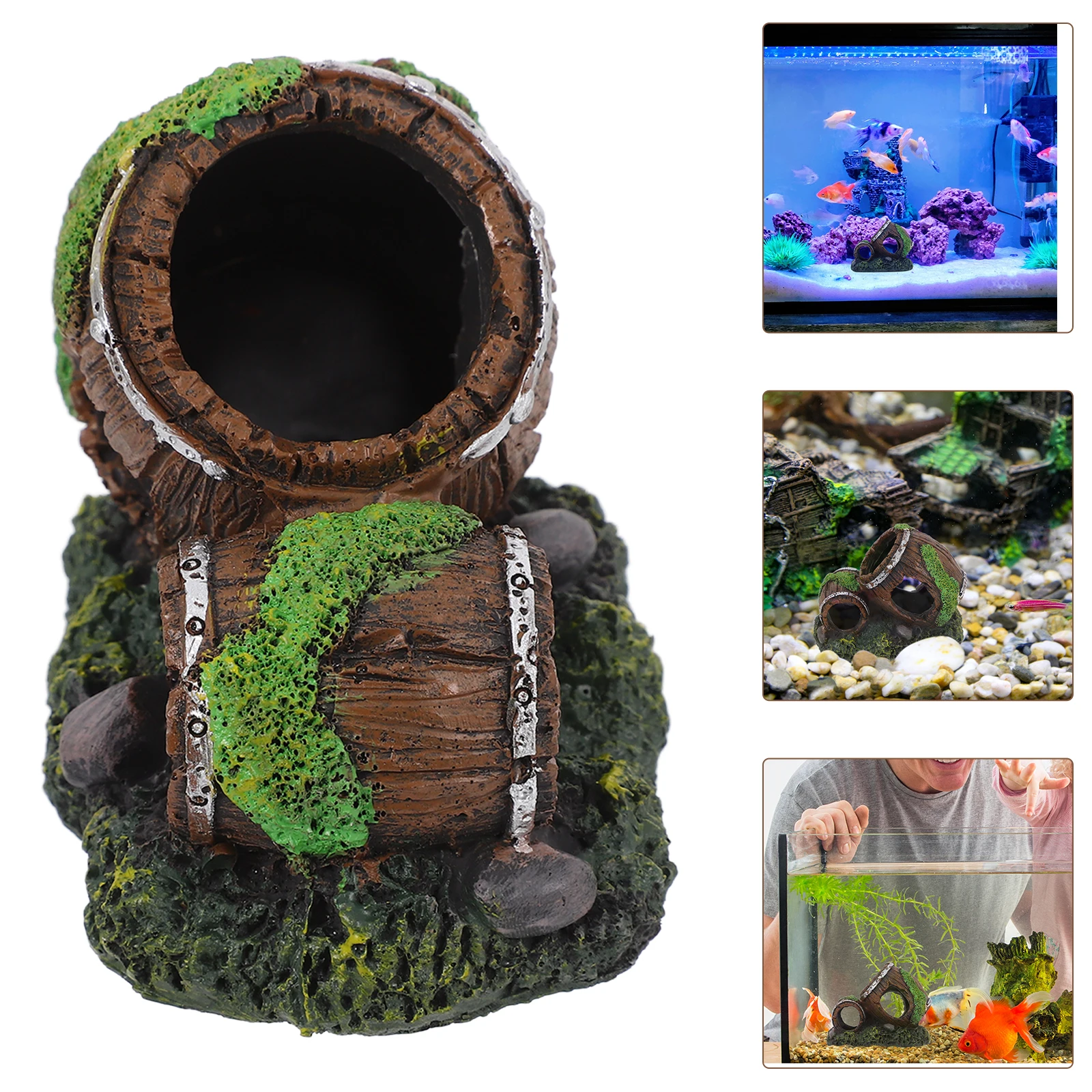 Resin Wine Barrel Aquarium Ornament Fish Hideout Cave For Shrimp Habitat Safe Fish Tank Decor Landscaping Aquatic
Resin Wine Barrel Aquarium Ornament Fish Hideout Cave For Shrimp Habitat Safe Fish Tank Decor Landscaping Aquatic