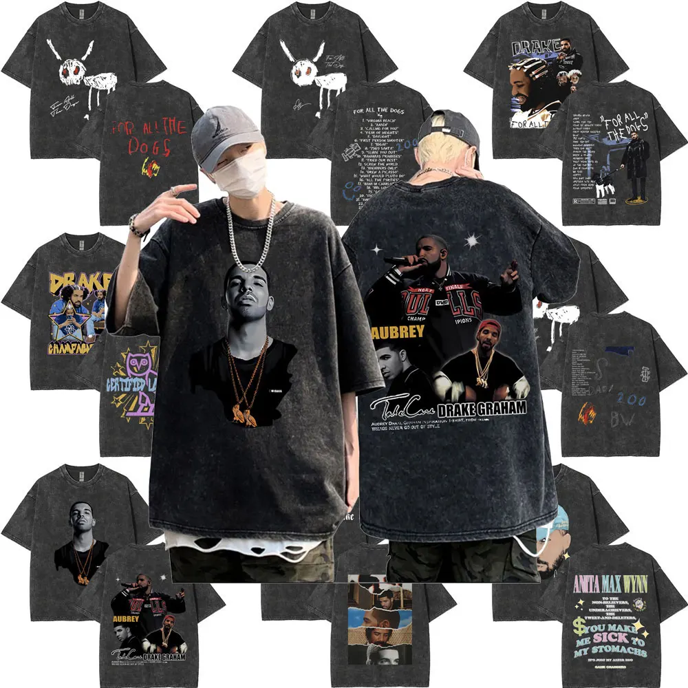 Washed Vintage Rapper Drake Music Album Cover Graphic T-shirt Men Women Hip Hop Fashion T-shirts Men's Casual Oversized T Shirts
Washed Vintage Rapper Drake Music Album Cover Graphic T-shirt Men Women Hip Hop Fashion T-shirts Men's Casual Oversized T Shirts