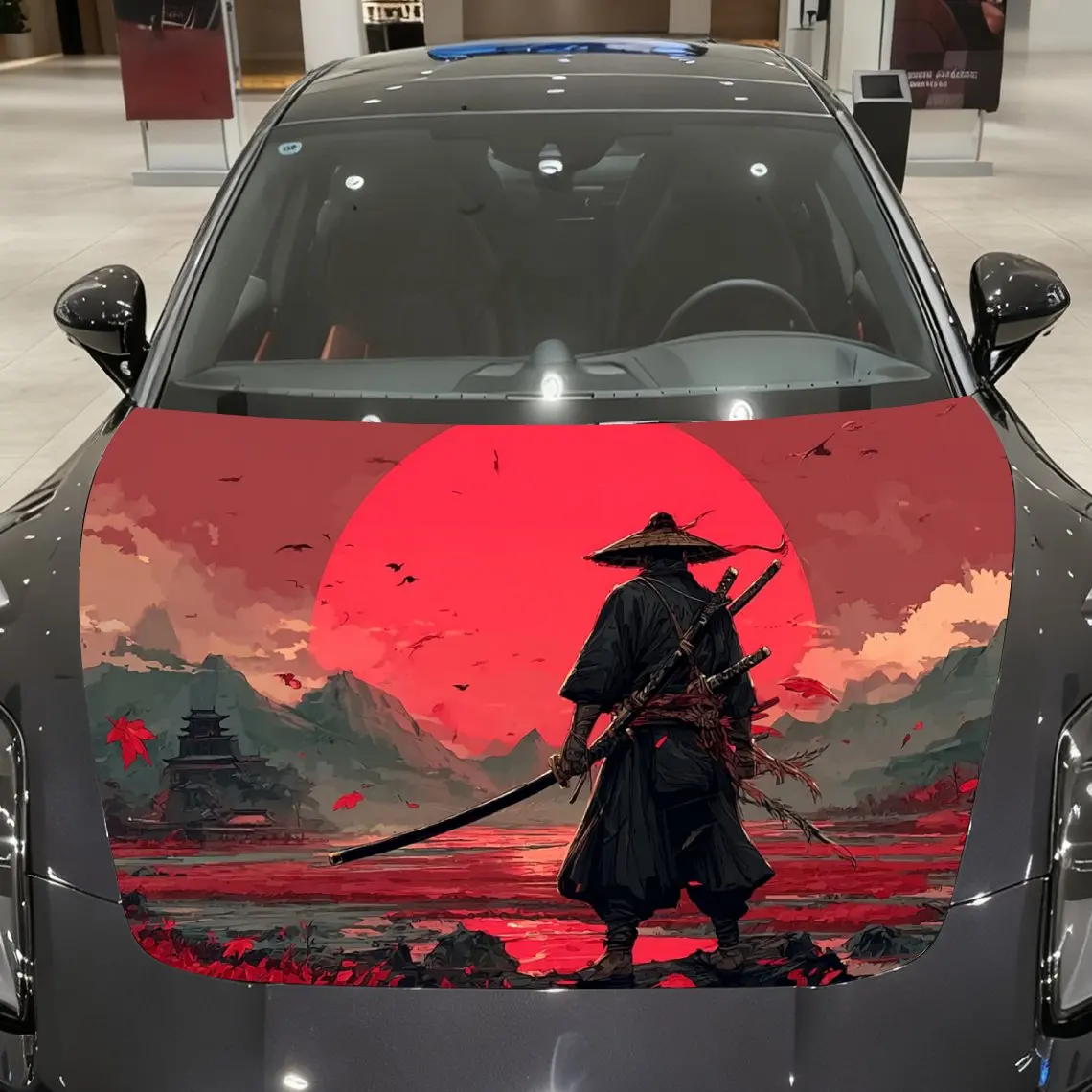 Red Night Moon Double Blade Warrior Design Car Hood Stickers, Wrapped In Colorful Vinyl Stickers, Suitable For All Cars, Decorat
Red Night Moon Double Blade Warrior Design Car Hood Stickers, Wrapped In Colorful Vinyl Stickers, Suitable For All Cars, Decorat