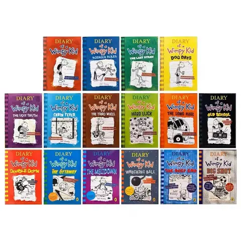 8 libri/set 1-8/9-16 Diario inglese di un bambino Wimpy Romanzo comico Libro di fiabe Bambini che leggono letteratura Regalo
