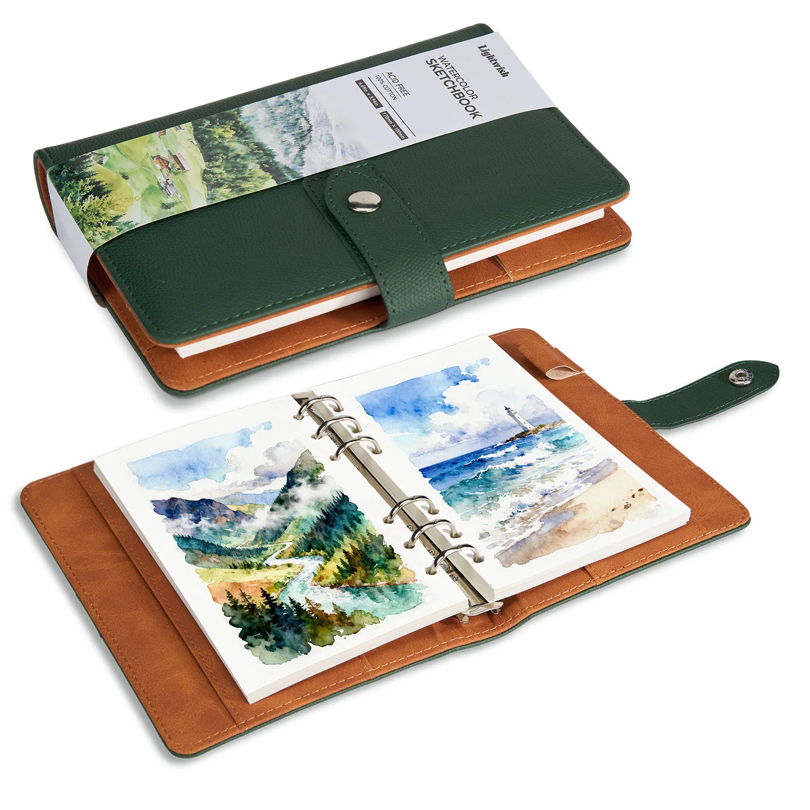 Lightwish акварельный альбом для рисования многоразового использования, 100% хлопок, 300 г/м2 — блокнот для журналов из акварельной бумаги 19 x 13 см — 20 листов
Lightwish акварельный альбом для рисования многоразового использования, 100% хлопок, 300 г/м2 — блокнот для журналов из акварельной бумаги 19 x 13 см — 20 листов