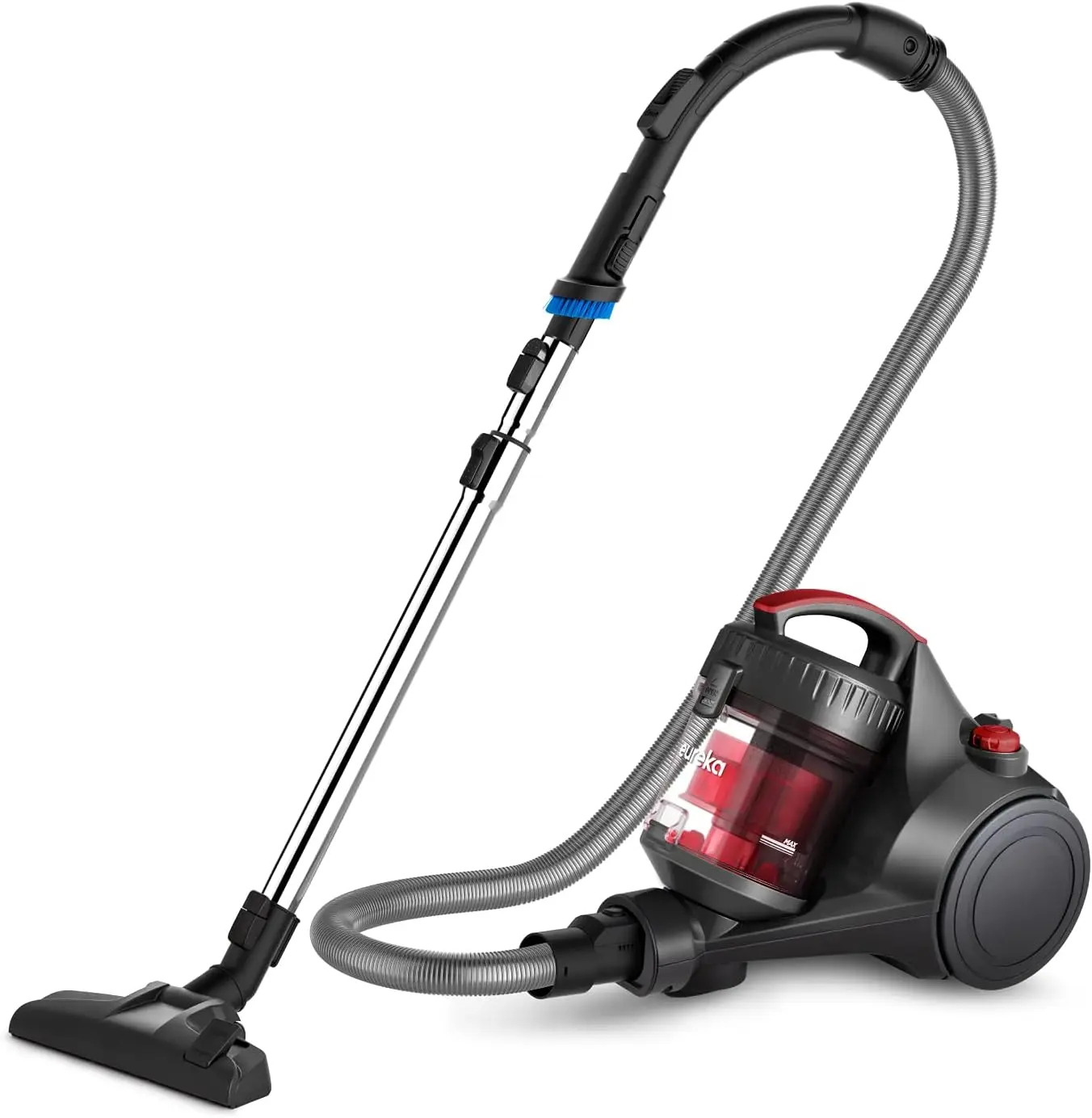 Bagless Canister Vacuum Cleaner, Lightweight Vac for Carpets and Hard Floors, Red
Bagless Canister Vacuum Cleaner, Lightweight Vac for Carpets and Hard Floors, Red