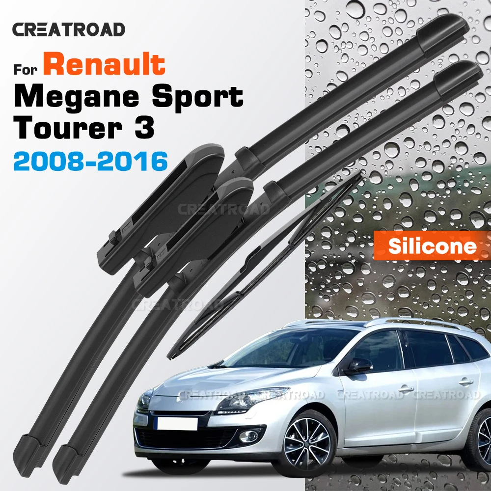 Silicone Wiper Blades Fit For Renault Megane Sport Tourer 3 2008-2016 Coated HD Wear-Resistant Windshield Wipers 24"+16"+14"
Silicone Wiper Blades Fit For Renault Megane Sport Tourer 3 2008-2016 Coated HD Wear-Resistant Windshield Wipers 24"+16"+14"