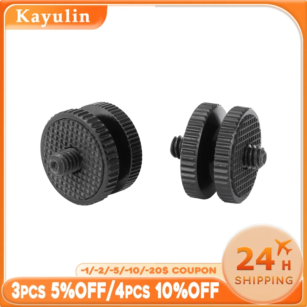 Kayulin Screw Nuts 1/4"Male to 1/4"Male Double-ended Screw Adapter (2 Pieces) New Design Camera Accessories
Kayulin Screw Nuts 1/4"Male to 1/4"Male Double-ended Screw Adapter (2 Pieces) New Design Camera Accessories
