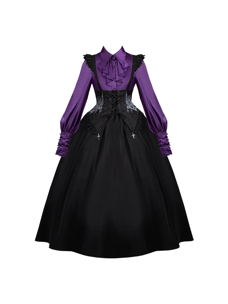~Thorny Night~Gothic Lolita Bust-supporting Skirt With Removable&Adjustable Strap by With PUJI
~Thorny Night~Gothic Lolita Bust-supporting Skirt With Removable&Adjustable Strap by With PUJI
